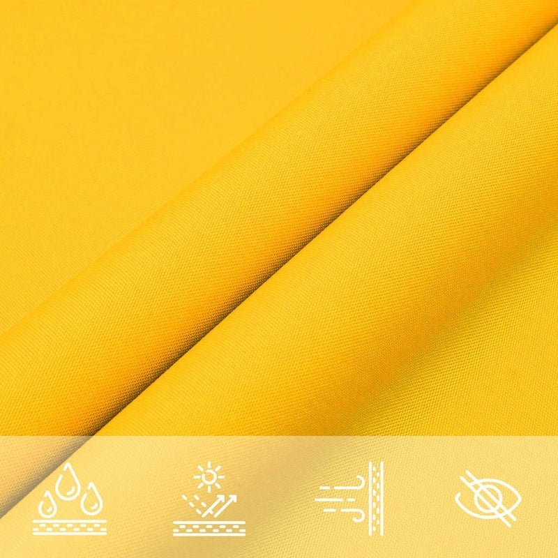 Parasole a Vela in Tessuto Oxford Rivestito PU Quadrato 6×6 m Giallo - Image 14 of 26
