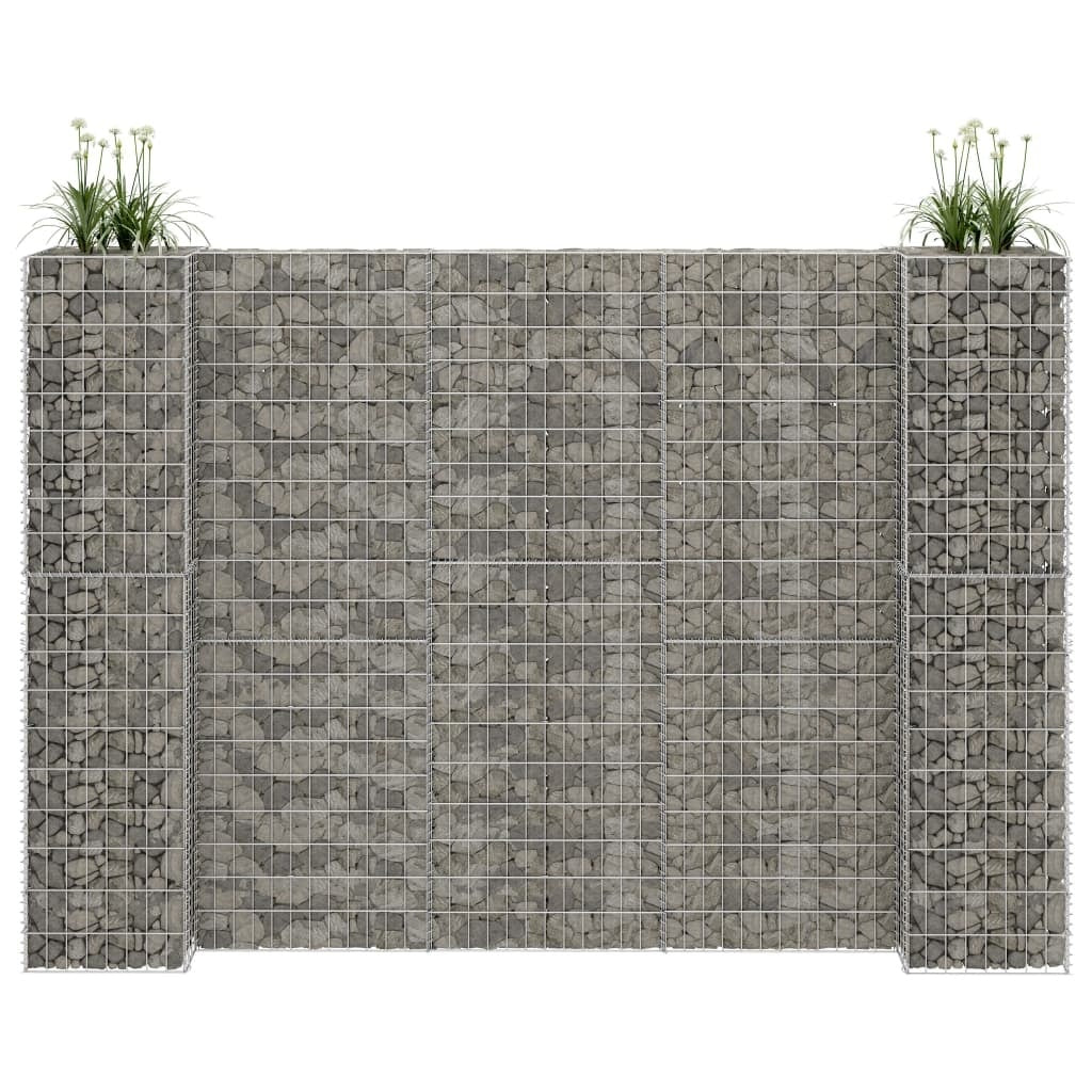 Gabbione Fioriera Filo Acciaio 260×40×200 cm Argento - Image 1 of 20
