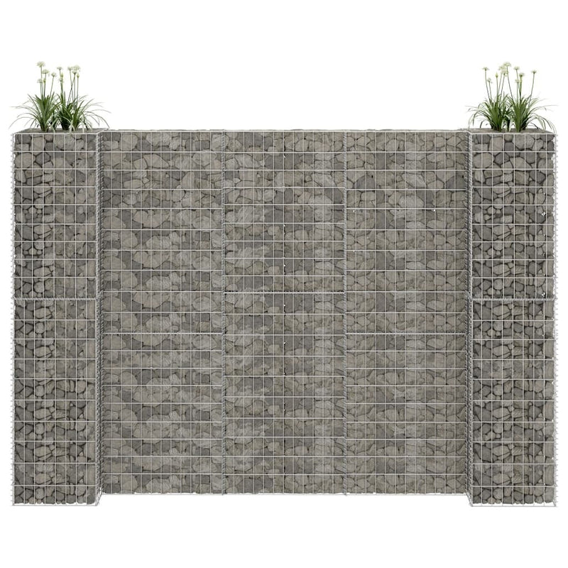Gabbione Fioriera Filo Acciaio 260×40×200 cm Argento - Image 1 of 20
