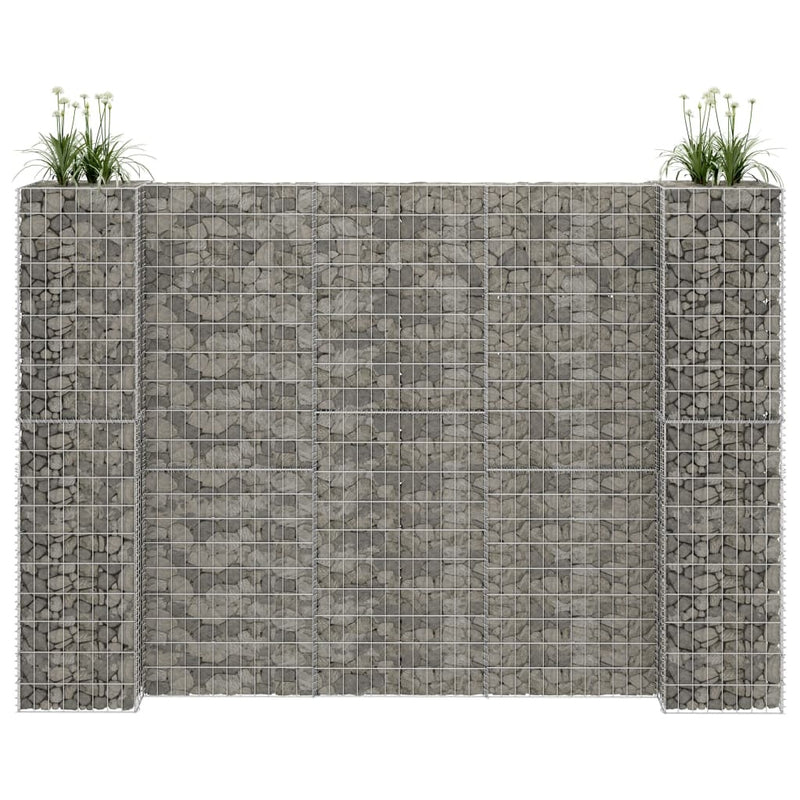 Gabbione Fioriera Filo Acciaio 260×40×200 cm Argento - Image 7 of 20
