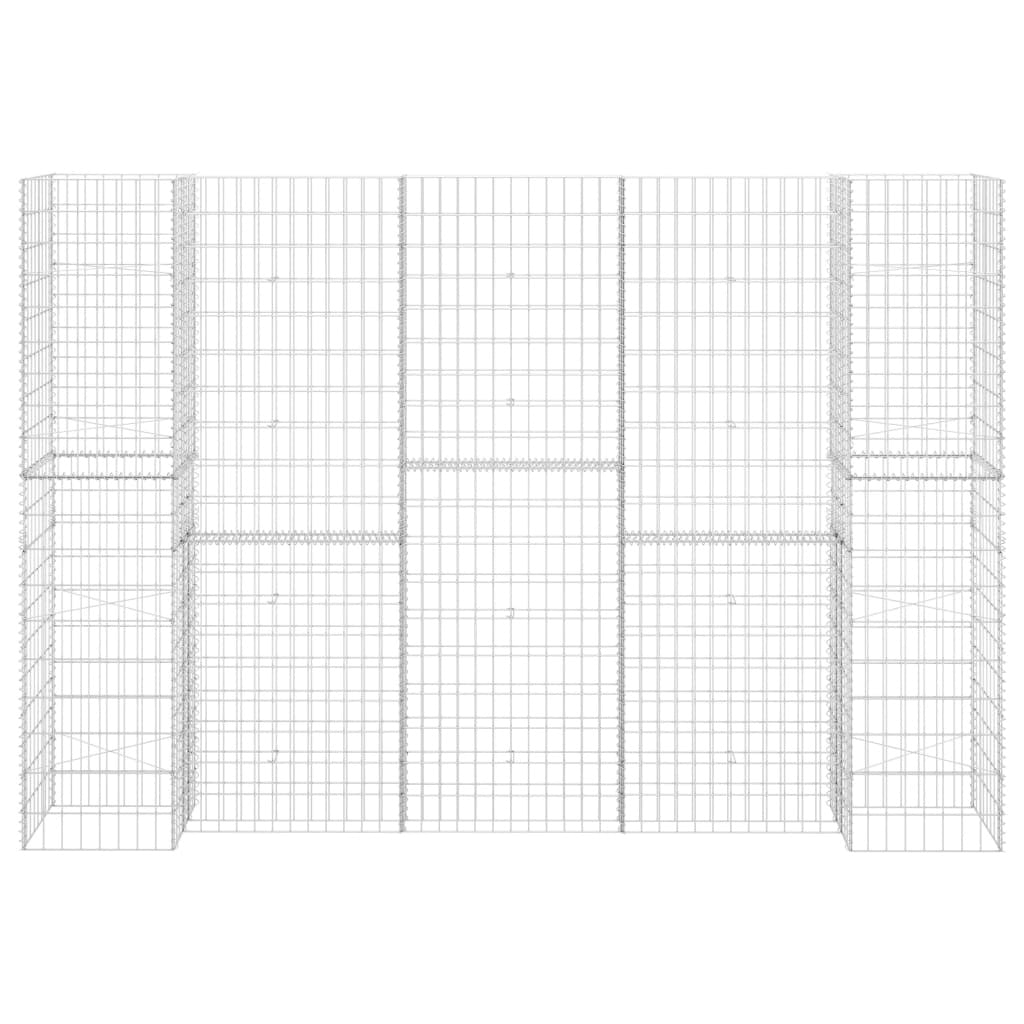 Gabbione Fioriera Filo Acciaio 260×40×200 cm Argento - Image 12 of 20