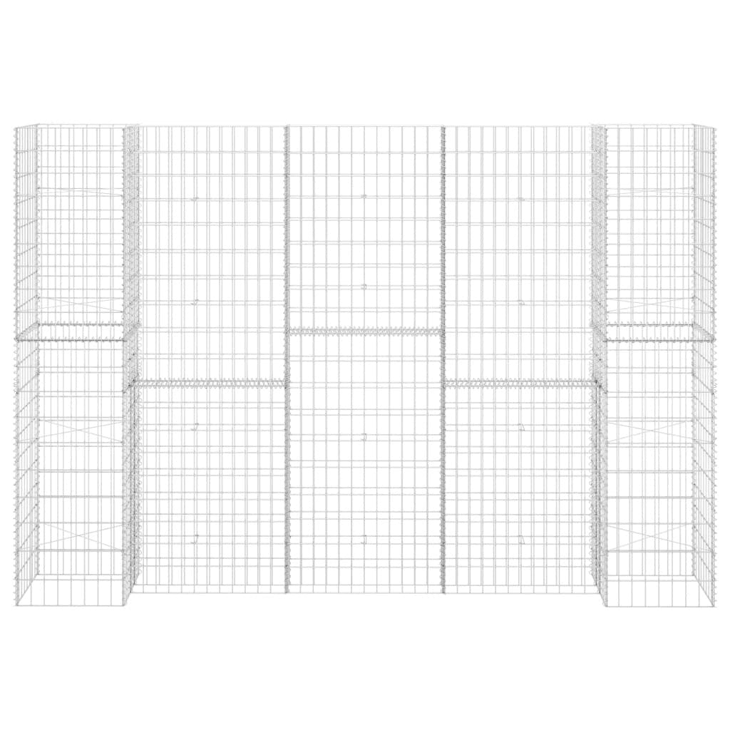 Gabbione Fioriera Filo Acciaio 260×40×200 cm Argento - Image 16 of 20