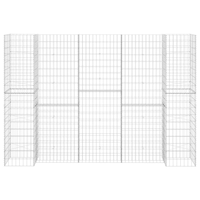 Gabbione Fioriera Filo Acciaio 260×40×200 cm Argento - Image 16 of 20