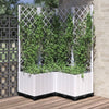 Fioriera da Giardino con Graticcio in PP 80×80×136 cm Bianca - Image 42 of 52