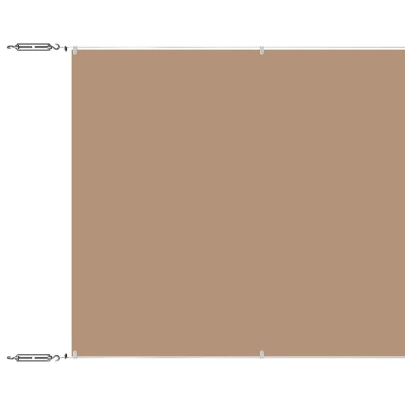 vidaXL Vertical Oxford Fabric Screen 60x1200 cm Taupe - Image 4 of 18