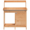 vidaXL Mesa de Trasplante Móvil de Madera Maciza de Abeto con Encimera de Zinc 110,5x45x124,5cm Marrón - Image 59 of 71