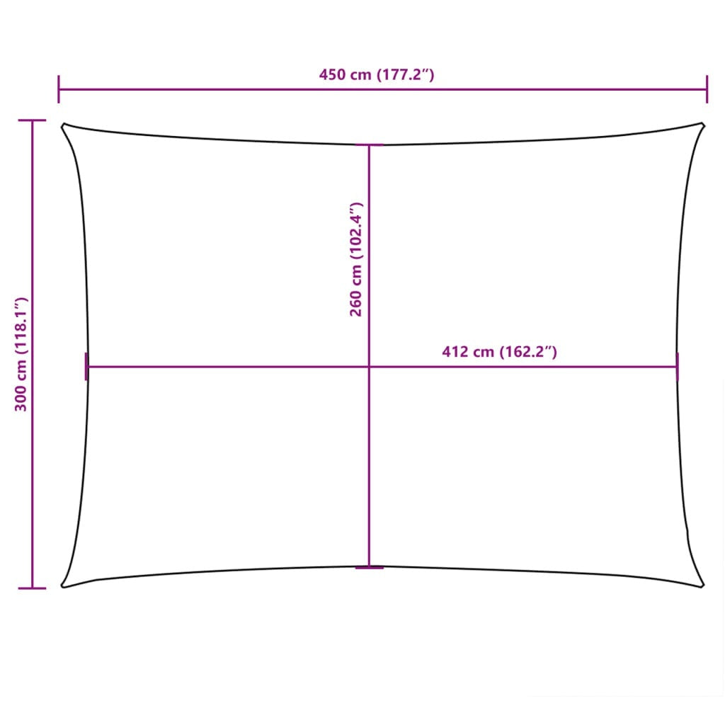 Parasole a Vela in Tessuto Oxford 3×4,5 m Grigio Talpa - Image 16 of 19