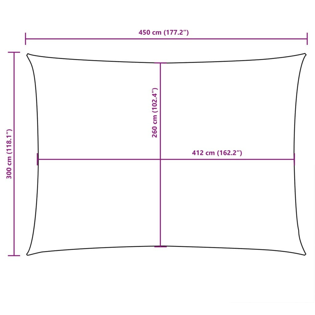 Parasole a Vela in Tessuto Oxford 3×4,5 m Grigio Talpa - Image 18 of 19