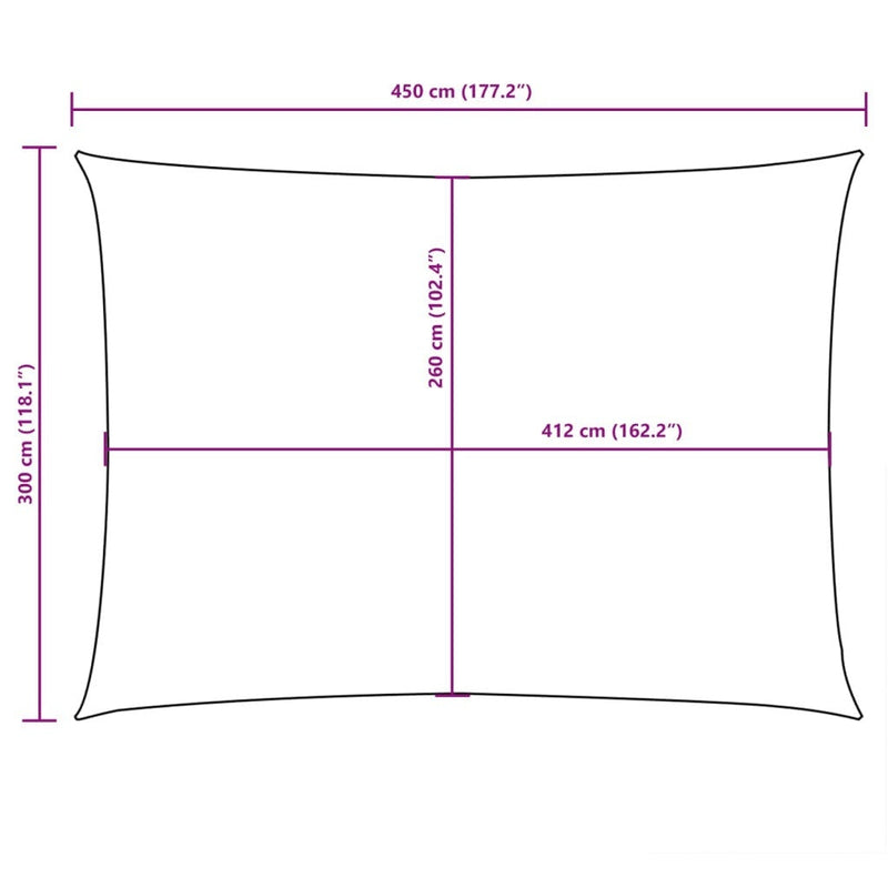 Parasole a Vela in Tessuto Oxford 3×4,5 m Grigio Talpa - Image 18 of 19