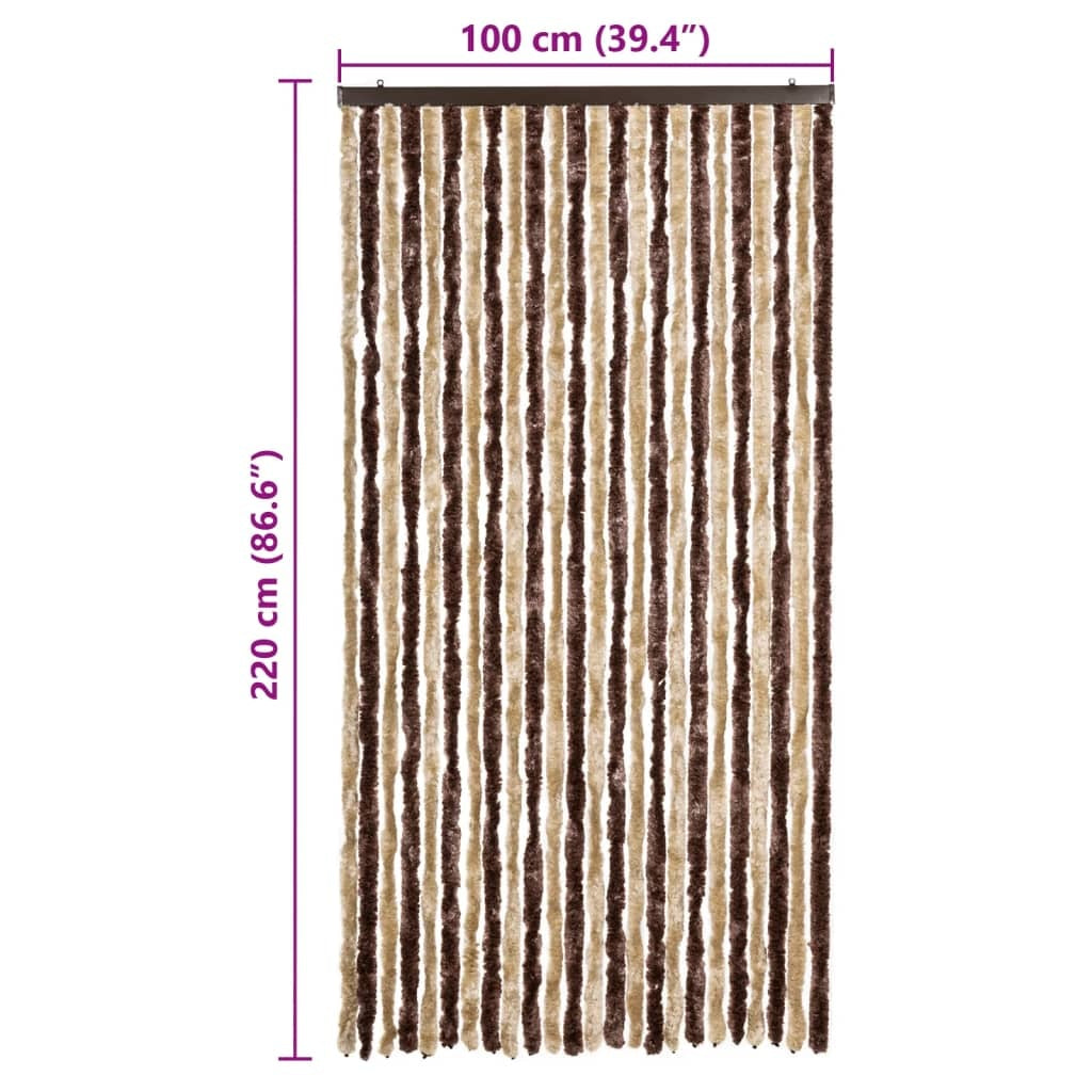 Zanzariera Beige e Marrone Chiaro 100×220 cm Ciniglia - Image 23 of 24