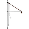 vidaXL Manual Retractable Awning, 100 cm Width, Orange and Brown - Image 12 of 30