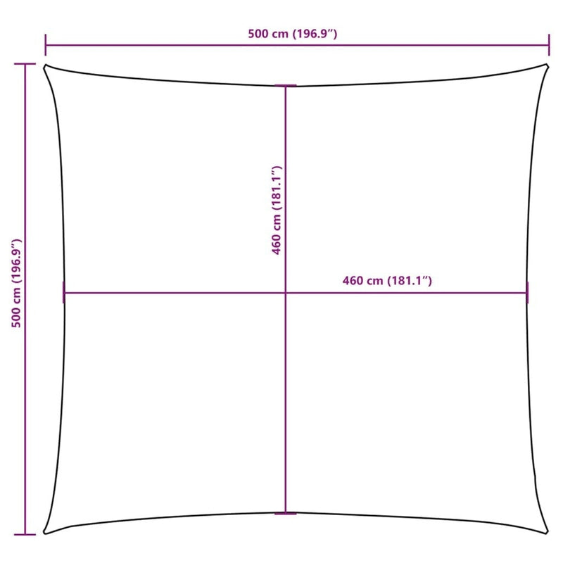 Vela Parasole in Tela Oxford Quadrata 5×5 m Bianco - Image 38 of 41