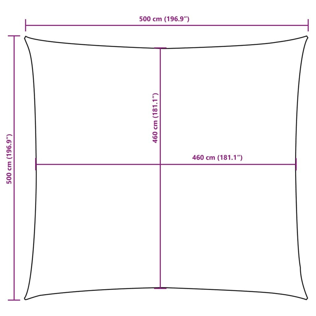 Vela Parasole in Tela Oxford Quadrata 5×5 m Bianco - Image 39 of 41