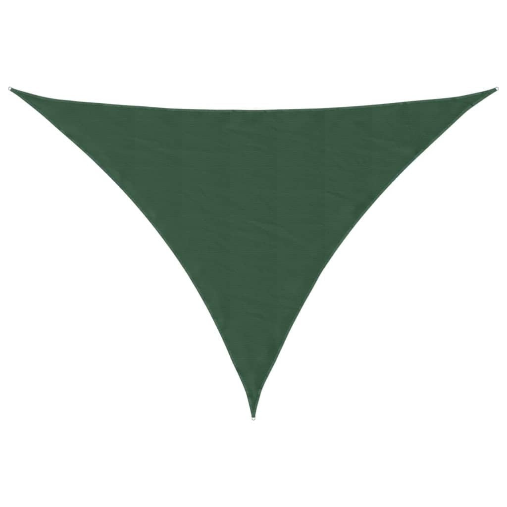 Parasole a Vela Triangolare Oxford 4×5×6,4 m Verde Scuro - Image 56 of 76