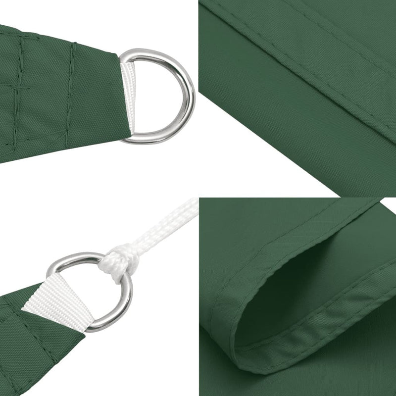 Parasole a Vela Triangolare Oxford 4×5×6,4 m Verde Scuro - Image 66 of 76