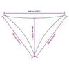 Parasole a Vela Triangolare Oxford 4×5×6,4 m Verde Scuro - Image 71 of 76