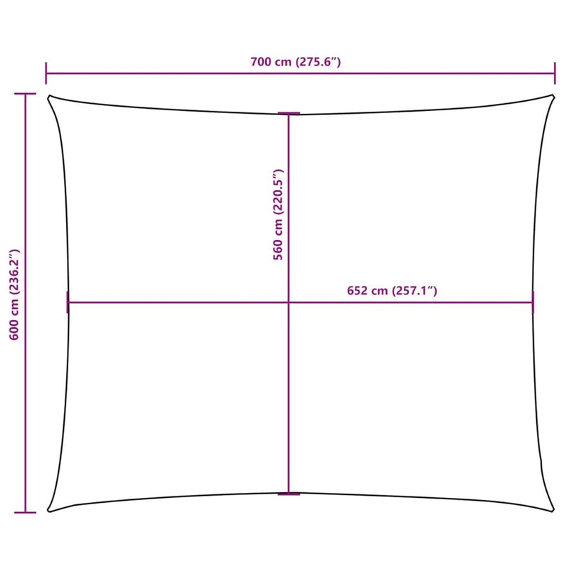 Parasole a Vela in Tessuto Oxford 6×7 m Arancione - Image 40 of 40