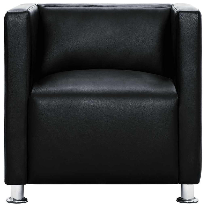 Poltrona a Pozzetto in Pelle Artificiale, Capacità 110 kg, 71×54×69 cm, Nera - Image 39 of 56