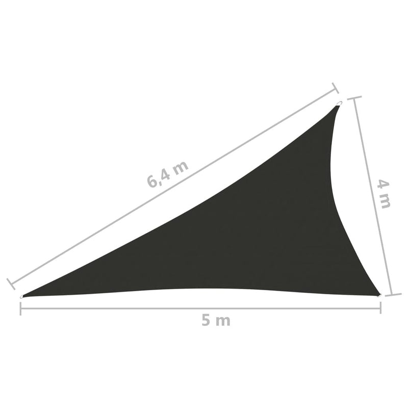 Parasole a Vela Oxford Triangolare 4×5×6,4 m Antracite - Image 29 of 36