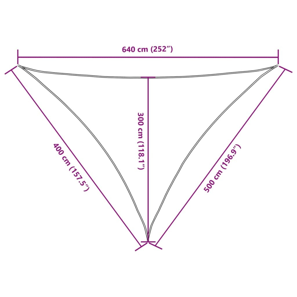 Parasole a Vela Oxford Triangolare 4×5×6,4 m Antracite - Image 35 of 36