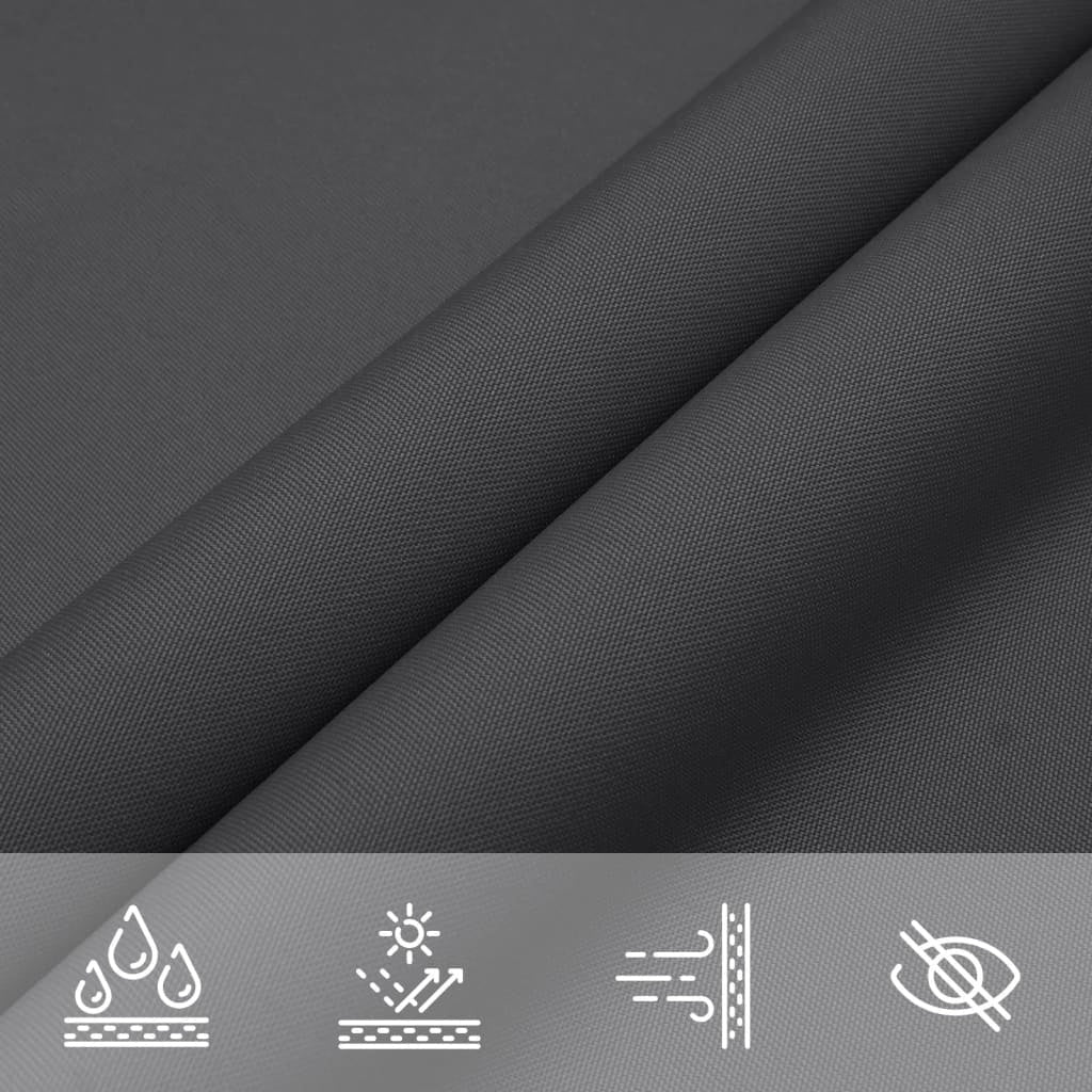 Parasole a Vela Rettangolare in Tessuto Oxford Rivestito PU 3×4 m Antracite - Image 34 of 40