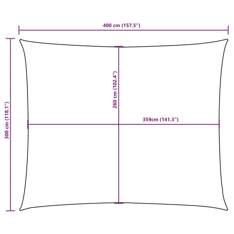Parasole a Vela Rettangolare in Tessuto Oxford Rivestito PU 3×4 m Antracite - Image 37 of 40