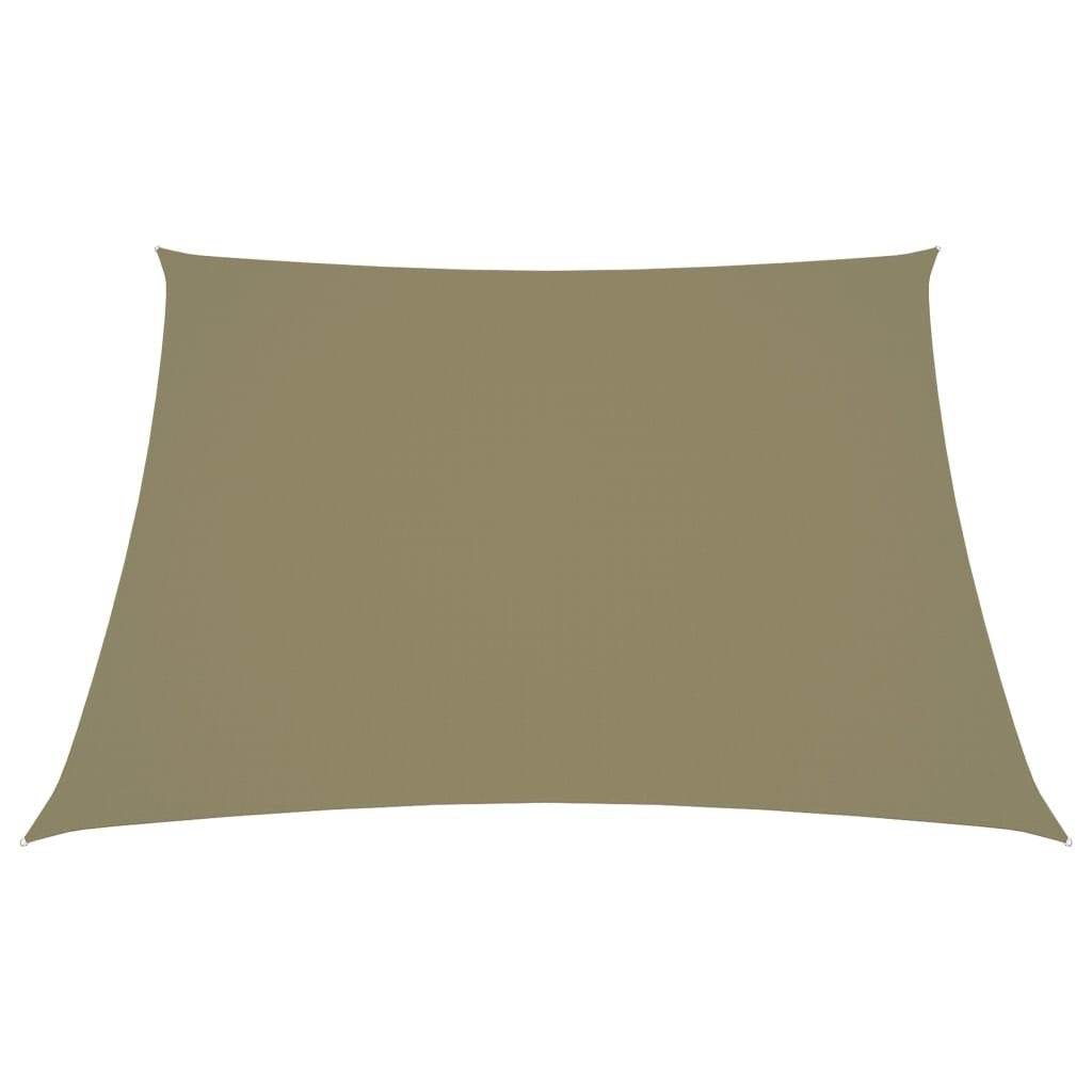 Parasole a Vela in Tela Oxford a Trapezio 2/4×3 m Beige - Image 1 of 20