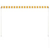 vidaXL Retractable Awning Steel/Polyester 200x150 cm Yellow and White - Image 8 of 33