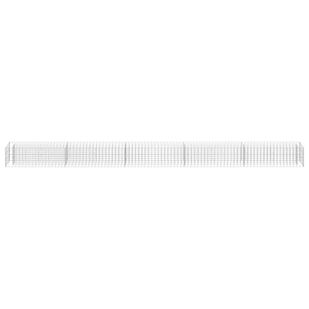 Gabbione Letto Rialzato Acciaio Zincato 450×30×30 cm Argento - Image 14 of 28