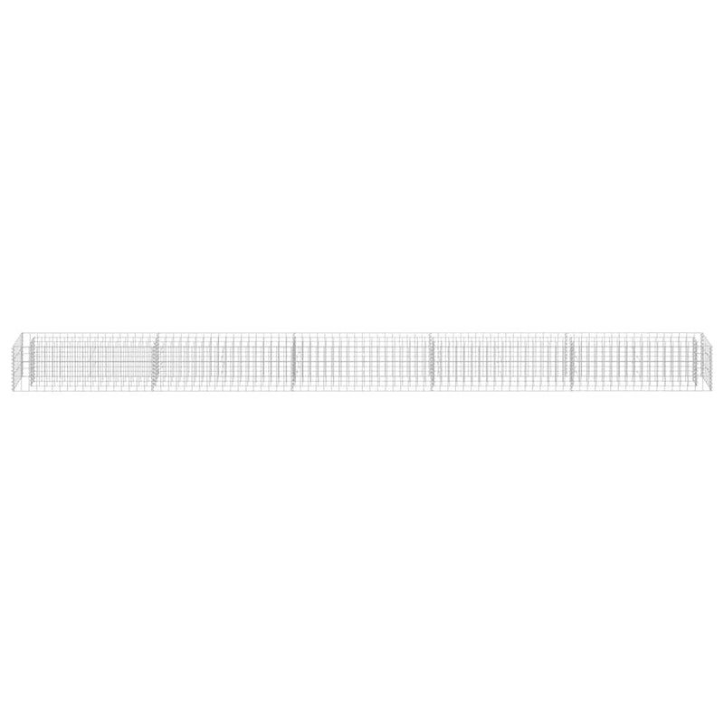 Gabbione Letto Rialzato Acciaio Zincato 450×30×30 cm Argento - Image 14 of 28