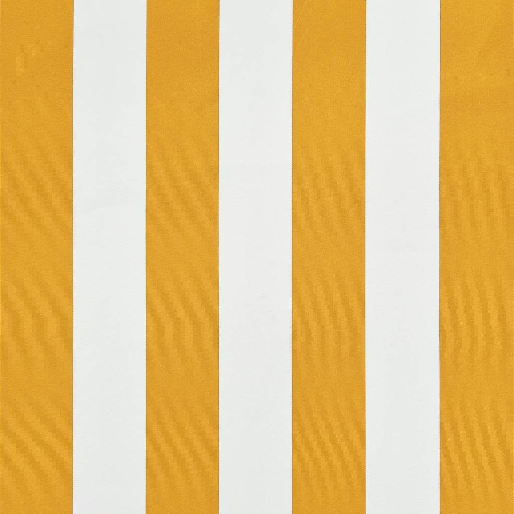 vidaXL Retractable Awning Steel/Polyester 200x150 cm Yellow and White - Image 29 of 33