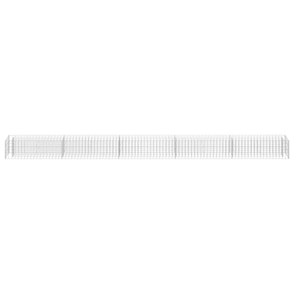 Gabbione Letto Rialzato Acciaio Zincato 450×30×30 cm Argento - Image 22 of 28