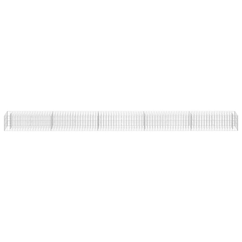 Gabbione Letto Rialzato Acciaio Zincato 450×30×30 cm Argento - Image 22 of 28