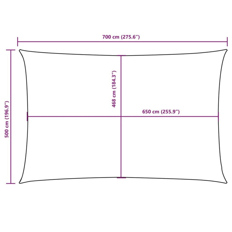 Parasole a Vela Tessuto Oxford Rettangolare 5×7m Tortora - Image 20 of 24