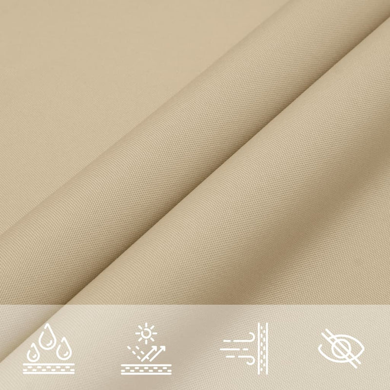 Parasole a Vela Tessuto Oxford rivestito in PU Rettangolare 6×5 m Beige - Image 30 of 36