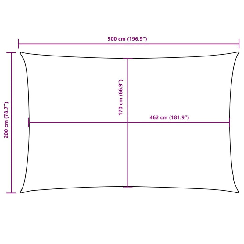 Parasole a Vela Tessuto Oxford rivestito in PU Rettangolare 6×5 m Beige - Image 36 of 36