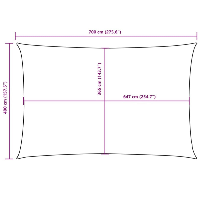 Parasole a Vela in Tessuto Oxford 4×7 m Rettangolare Blu - Image 34 of 34