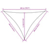 Parasole a Vela Oxford Triangolare 3,5×3,5×4,9 m Blu - Image 40 of 40
