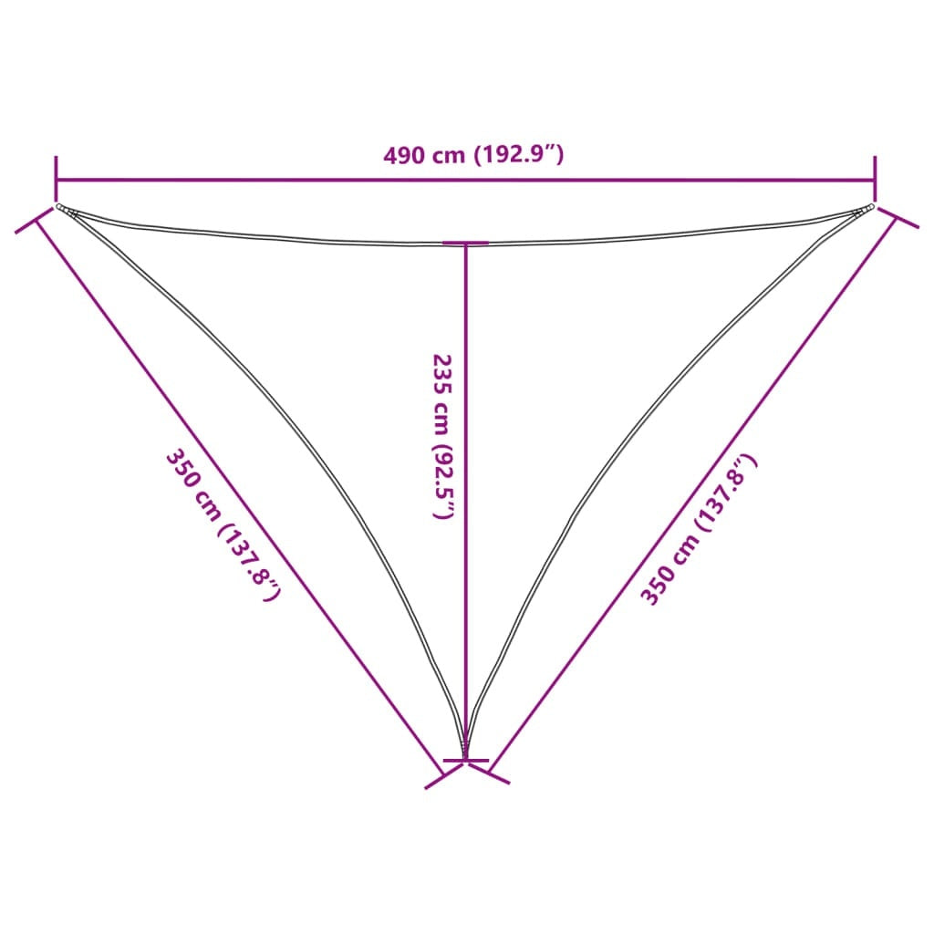 Parasole a Vela Oxford Triangolare 3,5×3,5×4,9 m Blu - Image 40 of 40