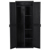 vidaXL Garden Storage Cabinet Black 65x45x172 cm PP Rattan - Image 26 of 89