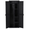 vidaXL Garden Storage Cabinet Black 65x45x172 cm PP Rattan - Image 52 of 89