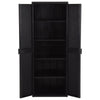 vidaXL Garden Storage Cabinet Black 65x45x172 cm PP Rattan - Image 61 of 89