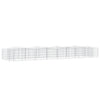 Gabbione ad Arco con Letto Rialzato in Ferro Zincato 400×100×50 cm Argento - Image 8 of 16