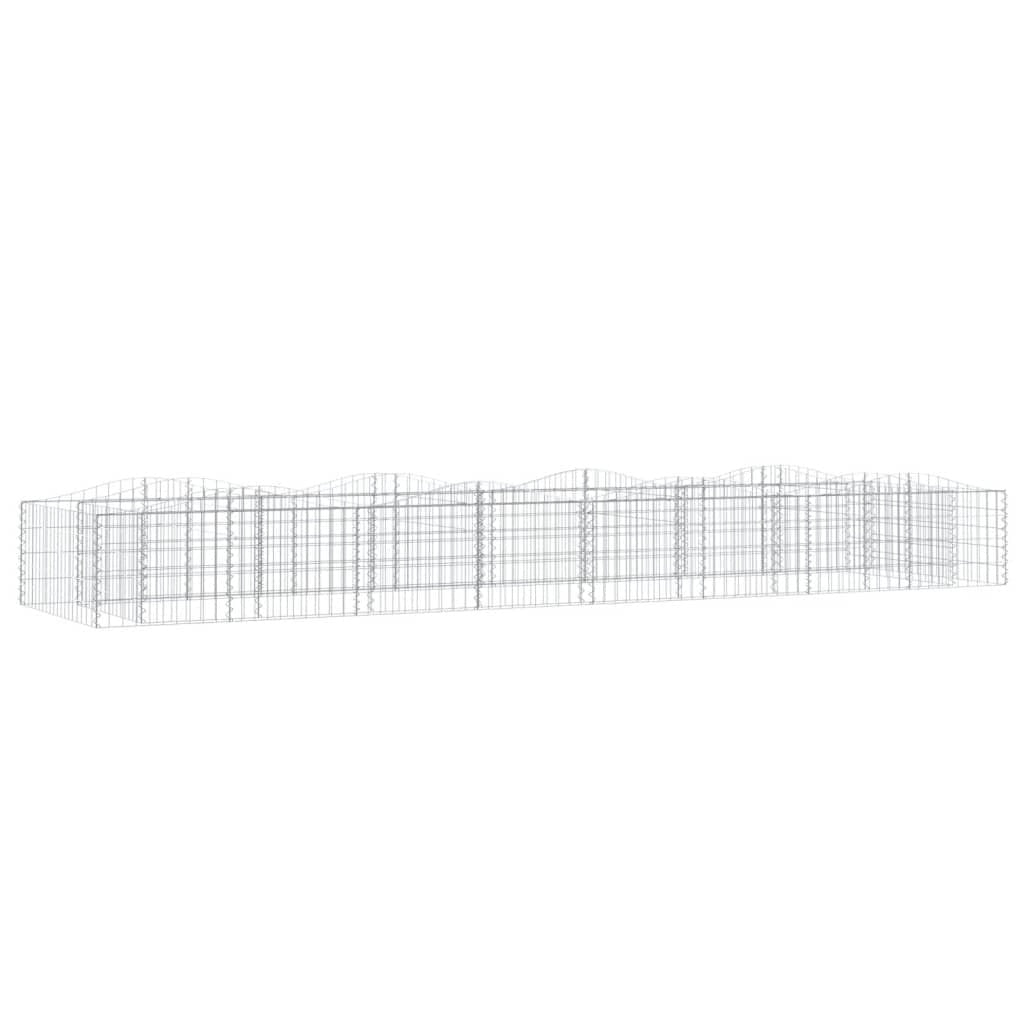 Gabbione ad Arco con Letto Rialzato in Ferro Zincato 400×100×50 cm Argento - Image 12 of 16