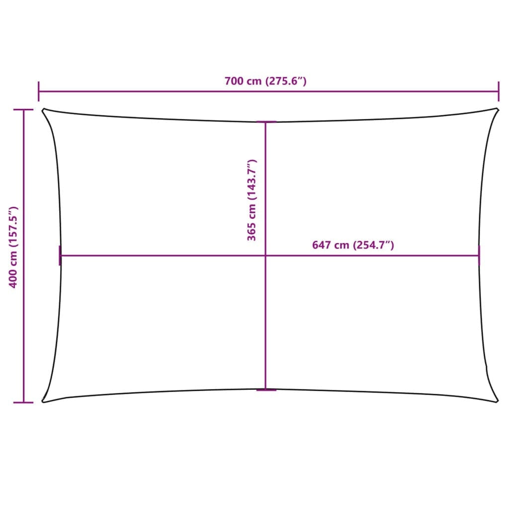 Tenda Parasole a Vela in Tessuto Oxford 4×7 m Verde Scuro - Image 52 of 59