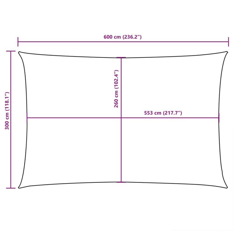 Parasole a Vela Tessuto Oxford Rettangolare 3×6 m Bianco - Image 35 of 35