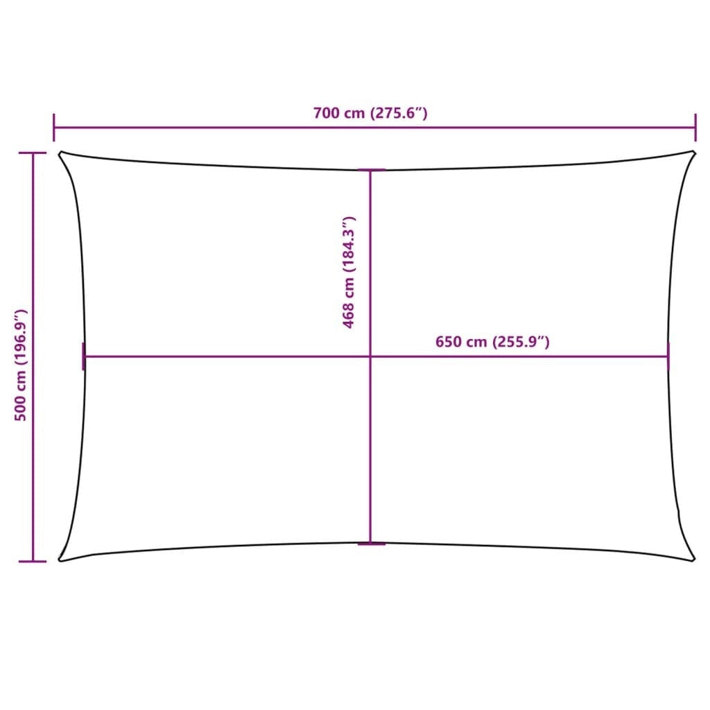 Parasole a Vela in Tessuto Oxford 5×7 m Nero - Image 23 of 30