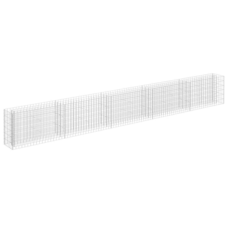 Gabbione Letto Rialzato Acciaio Zincato 450×30×60 cm Argento - Image 8 of 12