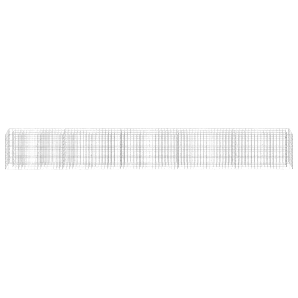 Gabbione Letto Rialzato Acciaio Zincato 450×30×60 cm Argento - Image 12 of 12