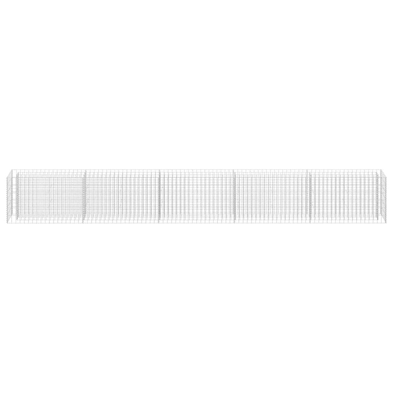 Gabbione Letto Rialzato Acciaio Zincato 450×30×60 cm Argento - Image 12 of 12